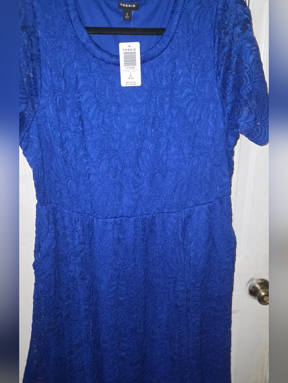 torrid Royal Blue Lace Fit-and-Flare Midi Dress - Picture 2 of 9